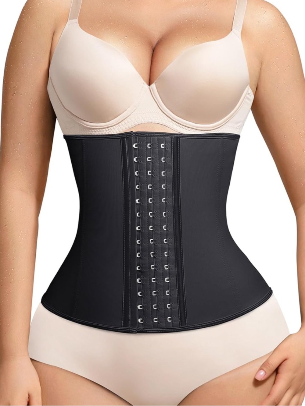 Women’s Medium Black Waist Trainer Corset - Shaping Waist Cincher